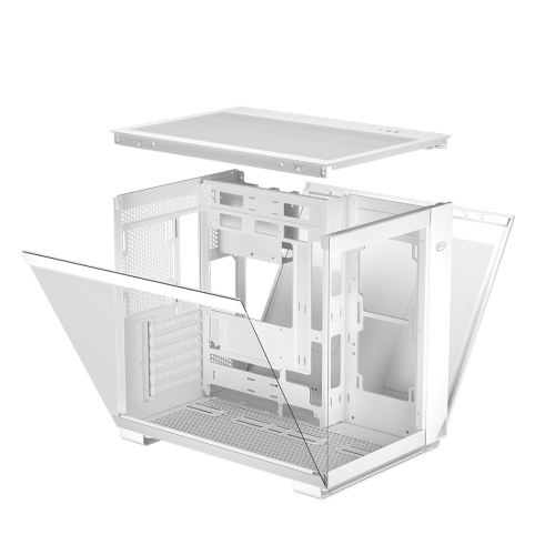 Корпус PCCooler C3T500 ARGB WH - Midi-Tower с 6x120mm ARGB, USB-C 3.1 и поддержкой ATX/mATX/mITX
