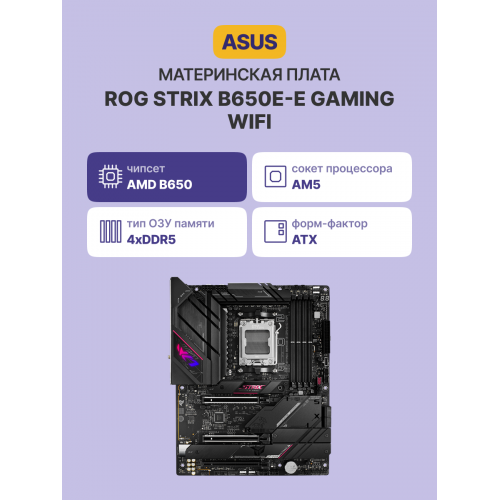 Материнская плата ROG STRIX B650E-E GAMING WIFI – Высокая производительность для геймеров