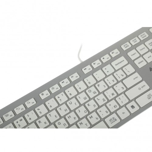 Клавиатура A4Tech FX50 белый USB slim Multimedia (FX50 WHITE) каб.:1.5м