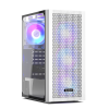 Корпус без блока питания/ Case PCCooler MA100 MESH WH, Midi-Tower, TG, Mesh, 3x120mm ARGB, 1xUSB-A 3.0 + 2xUSB-A 2.0, ATX, mATX, mITX White