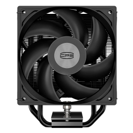 Кулер для процессора/ CPU Cooler PCCooler RT400 BK (235W, 4-pin PWM, 148mm, Al/Cu, 4x6mm, 1x120mm, 73.32CFM, 34.9dBA, 2200RPM, S: 115X/1200/1700/1851 , AMD AM4/AM5, black)