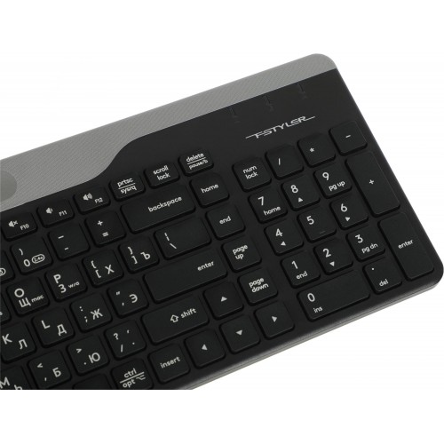 Клавиатура A4Tech FBK25: Беспроводная USB Slim Multimedia в Черном и Сером Цветах