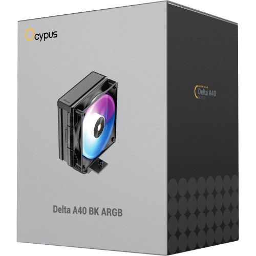 Кулер для процессора Ocypus Delta A40 BK ARGB - 220W, 4-pin PWM, черный, эффективное охлаждение для AM5/AM4 систем
