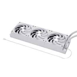 Система охлаждения/ Water Cooling System PCCooler DS360 Display WH (310W, 360mm, LED, White, ARGB Pump/ Fans: 3x120mm, 90.56CFM, 39.8dBA, 2500RPM/ Pump height 65mm, 15dBA, 2600RPM, Rad thickness 27mm/ S: 1851, 1700, 1200, 115X, AM5, AM4)