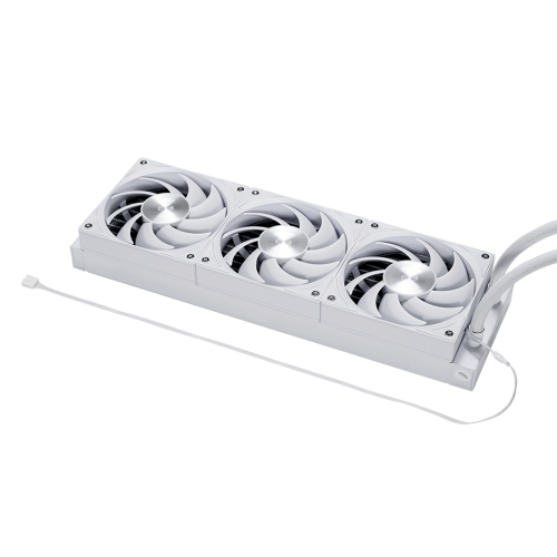 Система охлаждения/ Water Cooling System PCCooler DS360 Display WH (310W, 360mm, LED, White, ARGB Pump/ Fans: 3x120mm, 90.56CFM, 39.8dBA, 2500RPM/ Pump height 65mm, 15dBA, 2600RPM, Rad thickness 27mm/ S: 1851, 1700, 1200, 115X, AM5, AM4) PcCooler