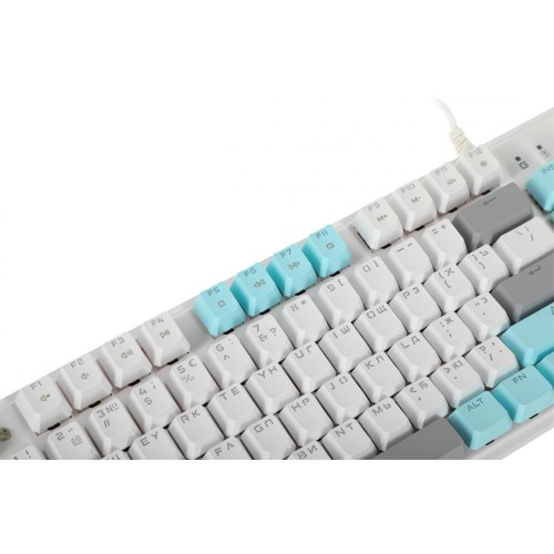 Механическая клавиатура A4Tech S510N ICY WHITE с LED подсветкой для геймеров, USB, кабель 1.8м
