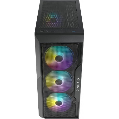 Купить корпус Azza Fighter черный ATX с охлаждением 4x120mm и 2x140mm, USB 2.0/3.0 и аудио - модель CSAZ-290 FIGHTER