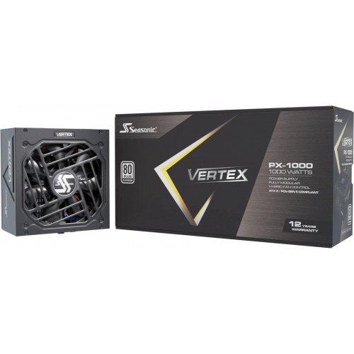 Блок питания Seasonic ATX 1000W VERTEX PX-1000 80+ platinum (20+4pin) APFC 135mm fan 18xSATA Cab Manag RTL [VERTEX PX-1000 12102PXAFS]