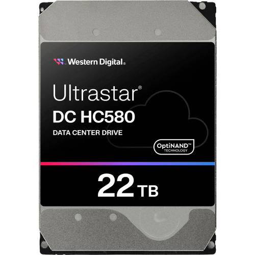 Жесткий диск/ HDD WD SATA Server 22Tb Ultrastar DC HC580 7200 6Gb/s 512MB 1 year warranty (replacement MG10AFA22TE, MG10ACA20TE, WUH722020CLE604, WUH722020BLE604, WUH722020BLE6L4)