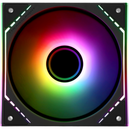 Кулер для корпуса/ Case Cooler Thermalright TL-M12R-S Reverse (124x120x25mm, 4-pin PWM, ARGB, 34.43CFM, 23.2dBA, 1500RPM, Black)