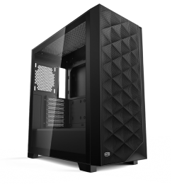 Корпус без блока питания/ Case PCCooler C3D510 BK, Midi-Tower, TG, Mesh, no fans, 2xUSB-A 3.0, E-ATX, ATX, mATX, mITX Black
