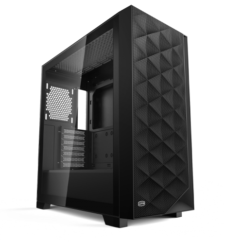 Корпус без блока питания/ Case PCCooler C3D510 BK, Midi-Tower, TG, Mesh, no fans, 2xUSB-A 3.0, E-ATX, ATX, mATX, mITX Black PcCooler