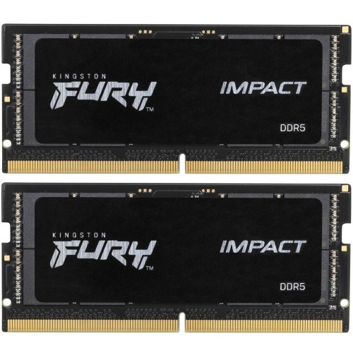 Память оперативная/ Kingston 32GB 6400MT/s DDR5 CL38 SODIMM (Kit of 2) FURY Impact XMP Kingston