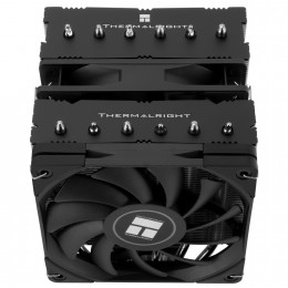 Кулер для процессора/ CPU Cooler Thermalright Royal Knight 120 SE (4-pin PWM, 155mm, Ni/Cu, 6x6mm, 2x120mm, 66.17CFM/59CFM, 25.6dBA/26.1dBA, 1500RPM/1800RPM, S: 1200, 1700, 1851, 115X, AM4, AM5, silver, black)