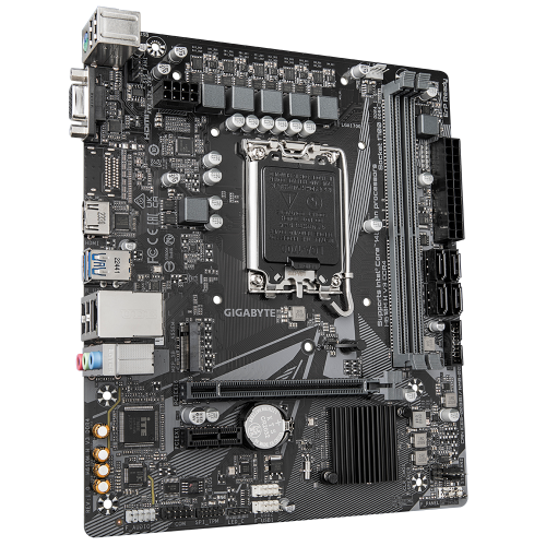 Материнская плата GIGABYTE INTEL H610 s1700: mATX, 2xDDR4 до 64GB, HDMI 2.1, PCIe 4.0, SATA 6Gb/s, USB 3.2 и M.2