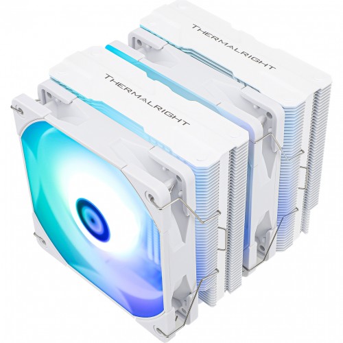 Кулер для процессора/ CPU Cooler Thermalright Peerless Assassin 120 White ARGB (4-pin PWM, 157mm, Ni/Cu, 6x6mm, ARGB, 2x120mm, 66.17CFM, 25.6dBA, 1550RPM, S: 1851, 1700, 1200, 115X, AM5, AM4, white) Thermalright