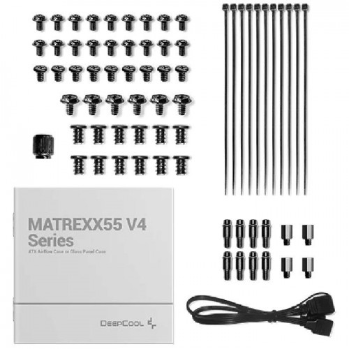 Корпус Deepcool Matrexx 55 V4 MESH черный ATX с 7 вентиляторами 120mm и 2x140mm – идеальный выбор для сборки игрового ПК