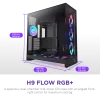 Корпус без блока питания/ Case NZXT H9 Flow RGB+ (2025), Midi-Tower, TG, 6x140mm RGB + 1x120mm RGB, 2xUSB-A 3.2 + 1xUSB-C 3.2, E-ATX, ATX, mATX, mITX Black NZXT