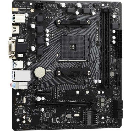 Купить материнскую плату Asrock A520M-HDV Soc-AM4 с поддержкой 2xDDR4, RAID и HDMI - идеальное решение для вашего ПК