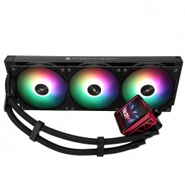 Водяное охлаждение для процессора/ Water Cooling System Thermalright Frozen Warframe 360 Ultra Black Argb (360mm, Black, ARGB/ Fans: 3x120mm, 70.84CFM, 22.1dBA, 2000RPM/ Pump height 60mm, 23dBA, 3000RPM, Rad thickness 27mm/ S: 1200, 1700, 1851, 2011, 2066