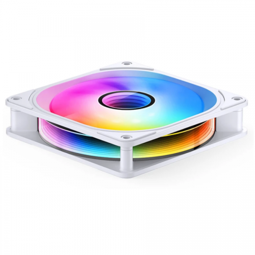 Кулер для корпуса/ Case Cooler JONSBO FR-606WR Reverse (120x120x25mm, 4-pin PWM, ARGB, 35.99CFM, 26.5dBA, 1500RPM, White) JONSBO
