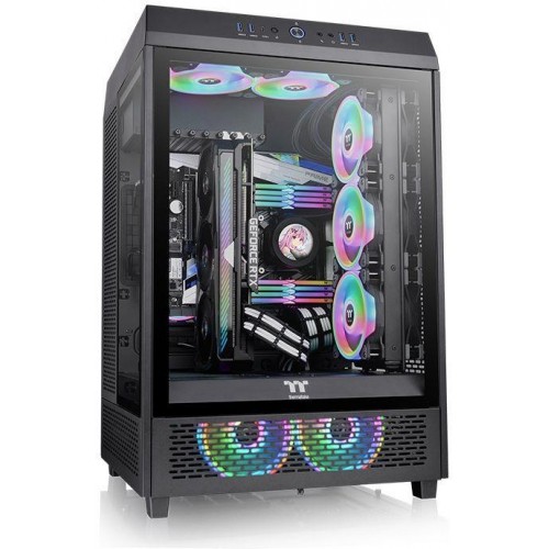 Корпус Thermaltake The Tower 500 черный ATX - идеальный выбор для мощных сборок с 11 вентиляторами и 4xUSB 3.0