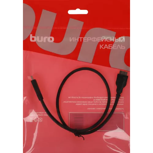 Кабель Buro USB Type-C (m) micro USB 3.0 B (m) 0.5м (BU-TYPEC-MICROUSB3.0-0.5M)