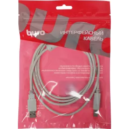 Кабель Buro USB A(m) USB B(m) 1.8м (USB2.0-AM/BM-1.8M-MG) феррит.кольца серый