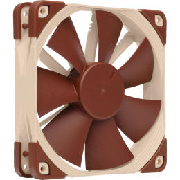Кулер для корпуса/ Case Cooler Noctua NF-F12 5V PWM (120x120x25mm, 4-pin PWM, 54.97CFM, 22.4dBA, 1500RPM, Beige/Brown)
