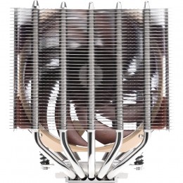 Кулер для процессора/ CPU Cooler Noctua NH-D12L (148W, 4-pin PWM, 145mm, Al/Cu, 5x6mm, 1x120mm, 60.1CFM, 22.6dBA, 2000RPM, S: 1851/1700/1200/115X, AM5/AM4, Beige/Brown)