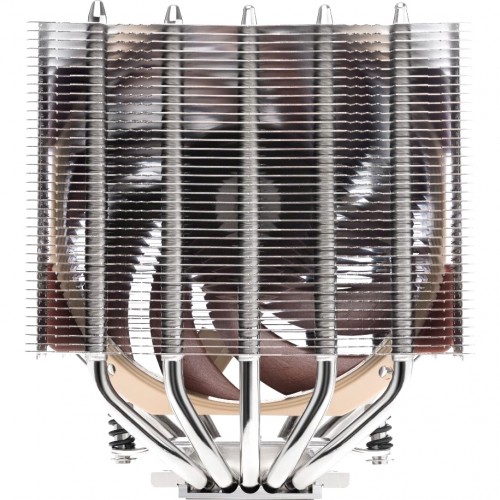 Кулер для процессора/ CPU Cooler Noctua NH-D12L (148W, 4-pin PWM, 145mm, Al/Cu, 5x6mm, 1x120mm, 60.1CFM, 22.6dBA, 2000RPM, S: 1851/1700/1200/115X, AM5/AM4, Beige/Brown)