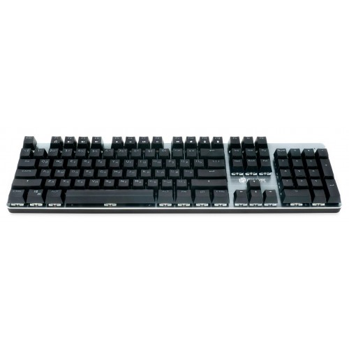 Клавиатура Оклик 970G Dark Knight: Механическая Игровая Клавиатура с LED Подсветкой, Черный/Серебристый, USB, 1.5м Кабель