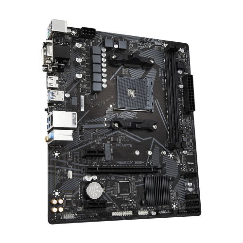 Материнская плата GIGABYTE A520 sAM4: 2xDDR4 до 64GB, HDMI 2.1, mATX для мощных сборок