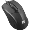 Купить Defender Проводную Оптическую Мышь Optimum MB-270 PRO: Черная, 3 Кнопки, 1200 DPI, 1.8 м, Тефлоновые Ножки