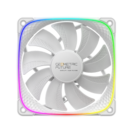 Вентилятор корпусный/ Case Cooler Geometric Future Squama 2503RW-12 Reverse (120x120x25mm, 4-pin PWM, ARGB, 57.67CFM, 29.87dBA, 1500RPM, White)