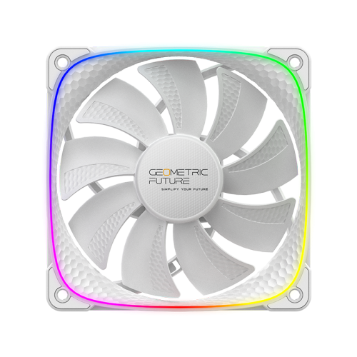 Вентилятор корпусный/ Case Cooler Geometric Future Squama 2503RW-12 Reverse (120x120x25mm, 4-pin PWM, ARGB, 57.67CFM, 29.87dBA, 1500RPM, White) Geometric Future