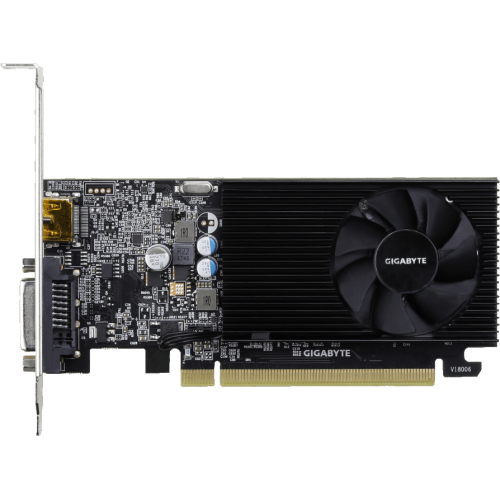 Видеокарта/ VGA GIGABYTE NVIDIA GeForce GT 1030 2GB, DDR4/64-bit, PCIe 3.0, 1xDVI-D, 1xHDMI 2.0, 1-slot Gigabyte