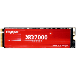 Твердотельный накопитель/ Kingspec SSD XG7000 2280, 1024GB, M.2(22x80mm), NVMe, PCIe 4.0 x4, 3D NAND, R/W 7400/6600MB/s, IOPs 710 000/610 000, TBW 600, DWPD 0.89, with Heat Sink (3 года)