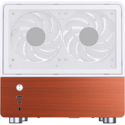 Корпус JONSBO V12 Mini-Tower без блока питания: стильный белый кейс для mATX и mITX с 2 вентиляторами и USB-C 3.2
