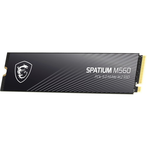 MSI SSD SPATIUM M560, 1000GB, M.2(22x80mm), NVMe, PCIe 5.0 x4, 3D TLC, R/W 10200/8400, IOPs 1 300 000/1 400 000,TBW 600, DWPD 0.32 (5 лет) MSI