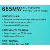 Беспроводная оптическая мышь Оклик 665MW черная/красная 1600dpi с USB для ноутбука - 3 кнопки