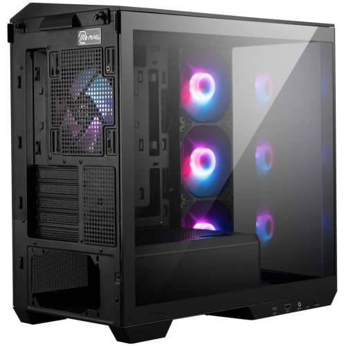Корпус ПК без блока питания/ Case MSI MAG PANO M100R PZ, Mini-Tower, TG, 4x120mm ARGB, 1xUSB 3.2, 1xUSB 3.2 Type-C, mATX, mITX Black