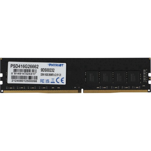 Память DDR4 16GB 2666MHz Patriot PSD416G26662 - Высокопроизводительный модуль для ПК