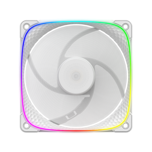 Вентилятор корпусный/ Case Cooler Geometric Future Squama 2503RW-12 Reverse (120x120x25mm, 4-pin PWM, ARGB, 57.67CFM, 29.87dBA, 1500RPM, White) Geometric Future