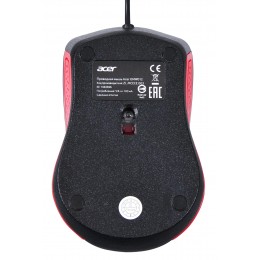 Мышь Acer OMW012 черный/красный оптическая 1200dpi USB 3but (ZL.MCEEE.003)