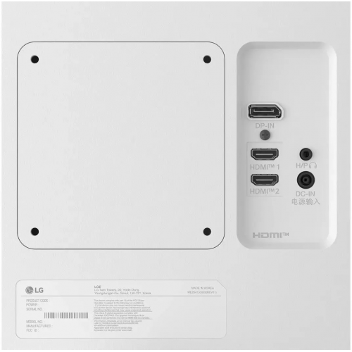 Монитор 27'' LG 27US500-W/ LG UltraFine 27US500-W 27" IPS monitor, 3840x2160, 300cd/m2, 16:9, 5мс(GtG), HDMIx2, DP, 60Hz, выход на наушники, 178/178, внешний БП, VESA 100x100mm, Tilt, white LG