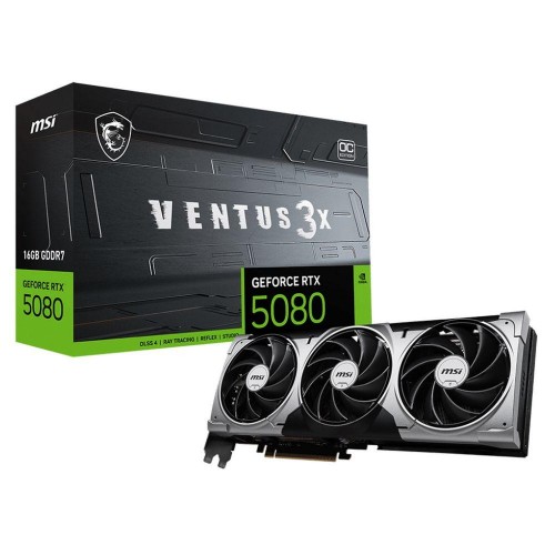 Купить видеокарту MSI RTX 5080 16ГБ VENTUS 3X OC - PCI-E 5.0, GDDR7, 256bit, HDMI, DP, для игр и профессиональной работы