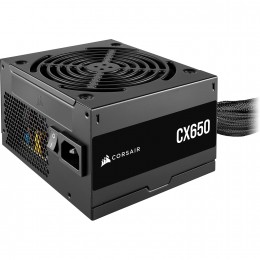 Блоки питания/ Power Supply Corsair CX650, Model RPS0128, 650W 80+ Bronze (ATX, 2.31, Non-modular, 1x24(20+4)pin, 1xCPU 8(4+4)pin, 2xPCIe*2 8(6+2)pin, 3xSATA3, 2xMOLEX4pin, Active, 120x120mm, 150x120x86mm, APFC, Power cable-EU, black)