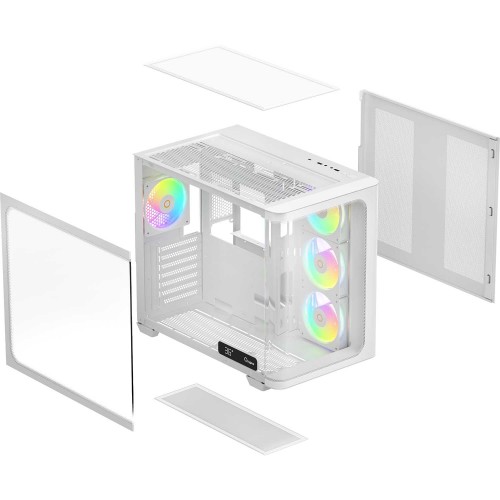 Корпус ПК Ocypus Iota C70 Curve WH ARGB - Midi-Tower с 4x120mm ARGB, USB-C 3.1 и поддержкой ATX/mATX/mITX