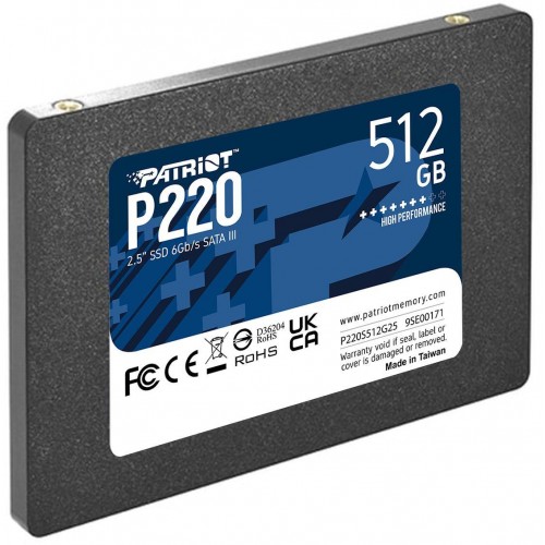 Твердотельный накопитель Patriot SATA-III 512GB P220S512G25 - Высокая производительность и надежность для вашего ПК